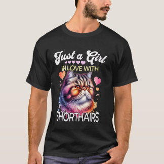 Camiseta Garota Exotic Shorthair Ama Exotic Shorthair