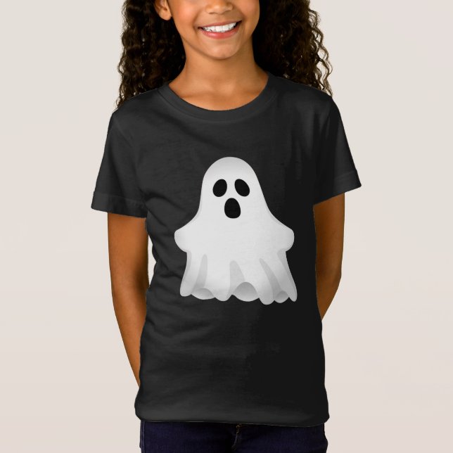 Camiseta Garota Fantasma Adorável do Halloween (Frente)