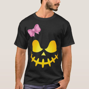 Camiseta Garota Fantasma Com Arco Sorria De Truque Ou Trata