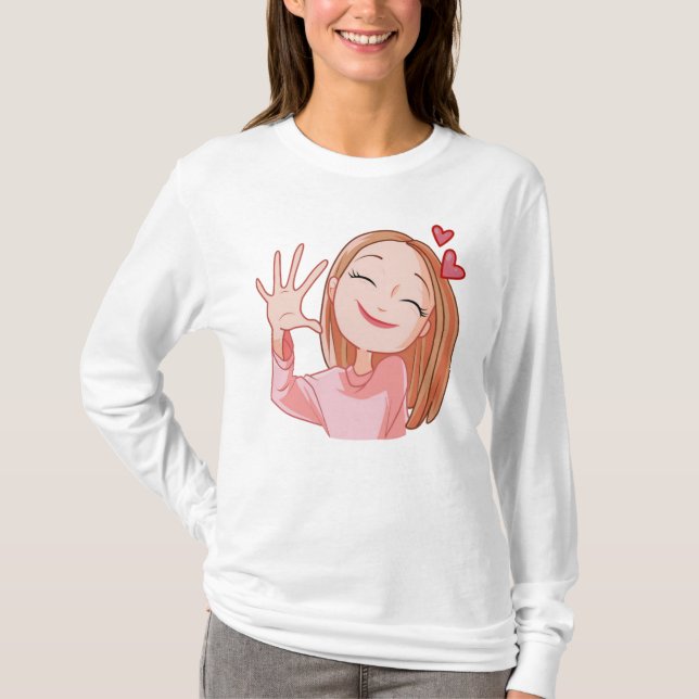 Camiseta Garota Feliz Apaixonada  (Frente)