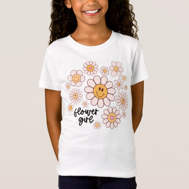 Camiseta Garota-Flor-De-Corte, Florais-Margarida De Groovy (Frente)