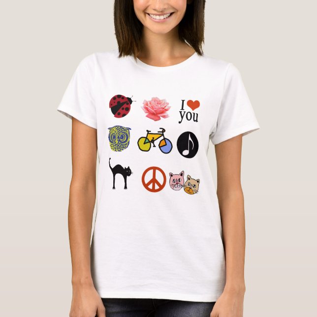 Camiseta garota fofa/menina (Frente)