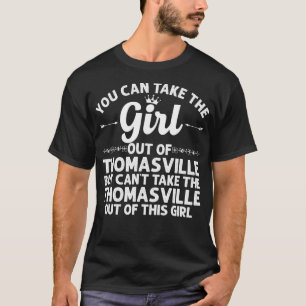 Camiseta Garota Fora De THOMASVILLE NC NORTH CAROLINA Deu D