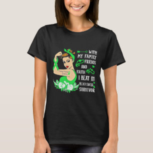 Camiseta Garota Forte Com Minha Família Eu Bato Em Doenças 