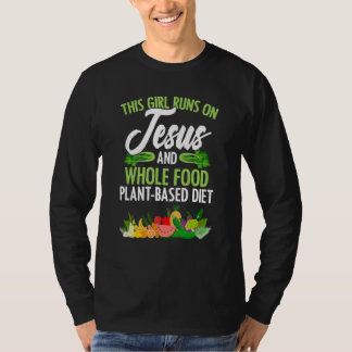Camiseta Garota Funciona Com Jesus E Wfpbd Vegan Vegetarian
