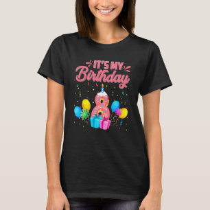Camiseta Garota Garota de 8 anos É meu oitavo aniversário D