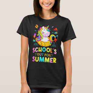Camiseta Garota Garota Unicórnio Nadando Piscina