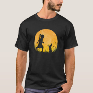 Camiseta Garota Gato Silhouette Fofo