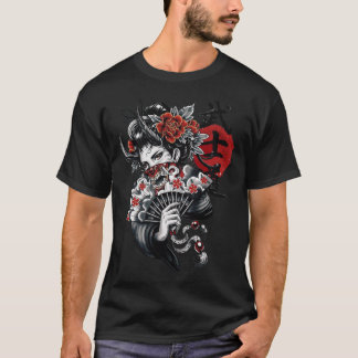 Camiseta Garota Geisha Japonesa Vaporwave Cyberpunk Popart
