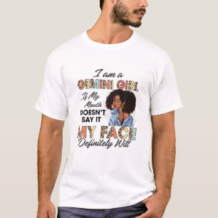 Camiseta Garota Gemini, se minha boca não diz meu rosto