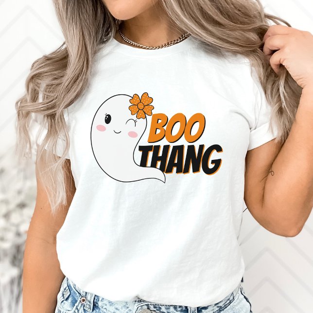 Camiseta Garota Ghost Boo Thang White Halloween (boo thang white Halloween ghost shirt)