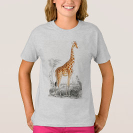 Camiseta Garota-girafa-gira-branca