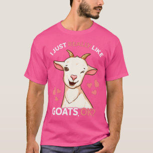 Camiseta Garota Goat, Eu Gosto Muito De Caprinos, Ok, Fazen