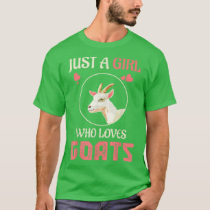 Camiseta Garota Goat Só Uma Garota Que Gosta De Caprinos