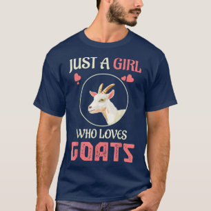 Camiseta Garota Goat Só Uma Garota Que Gosta De Caprinos