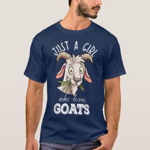 Camiseta Garota Goat Só Uma Garota Que Gosta De Caprinos