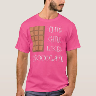 Camiseta Garota Gosta De Doces Para Comer Chocolate
