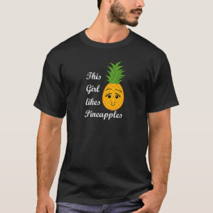 Camiseta Garota Gosta De Feriado De Abacaxi De Frutas Exóti