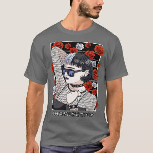 Camiseta Garota Gótica Alternativa Bruxaria de Halloween