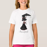 Garota-Gótico Bonita Vitoriana Steampunk e Parasol