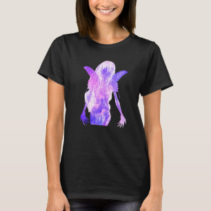 Camiseta Garota Gótico do Pastel Caveira Horror Fada Grunge