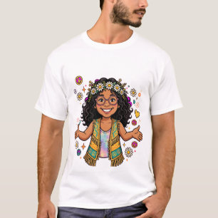 Camiseta Garota Groovy Hippie