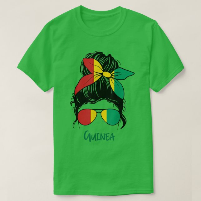 Camiseta Garota guineense mulher guineense (Frente do Design)