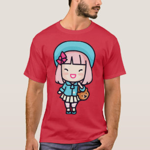 Camiseta Garota Hipster japonesa bonita