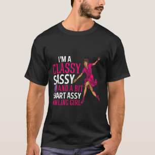 Camiseta Garota Inteligente De Boliche Para As Mulheres De
