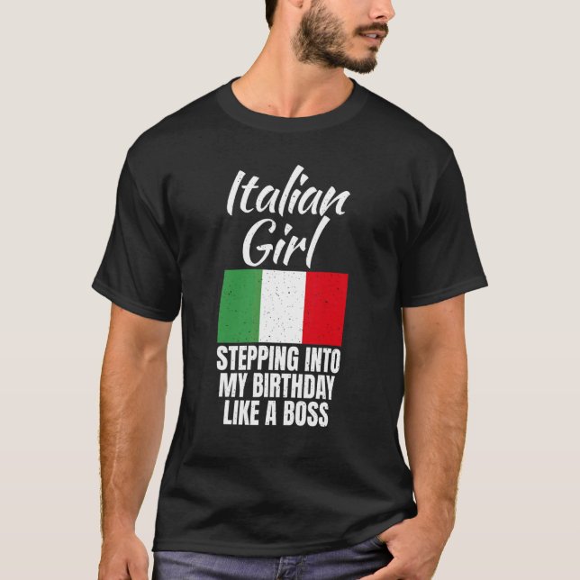 Camiseta Garota Italiana Me Prendendo Como Um Chefe (Frente)