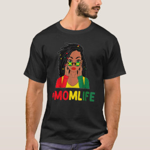Camiseta Garota Jamaicana Cabelo Desgrenhado Vida de Mãe Le