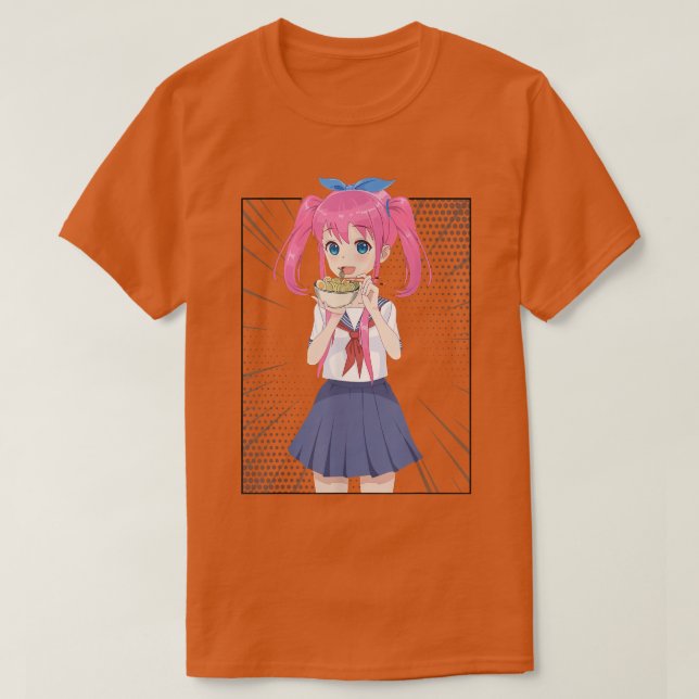 Camiseta Garota japonesa comendo marinheiros e homens  (Frente do Design)