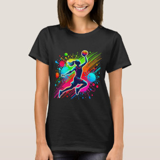 Camiseta Garota Jogadora de Basquete