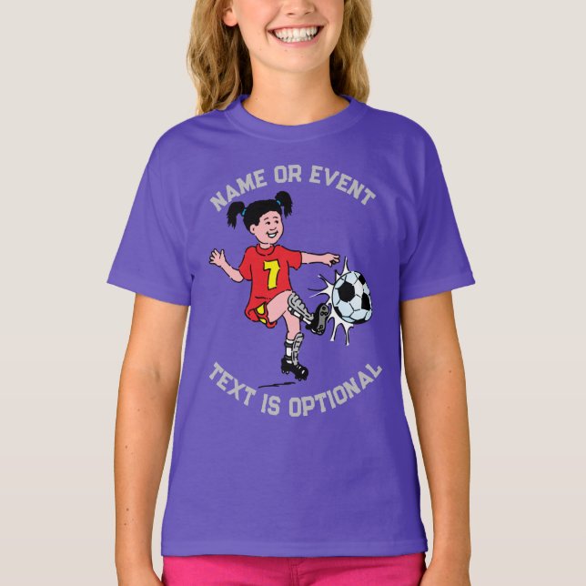 Camiseta Garota Jogando Futebol (Frente)