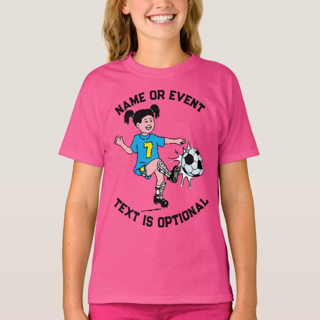 Camiseta Garota Jogando Futebol (Frente)
