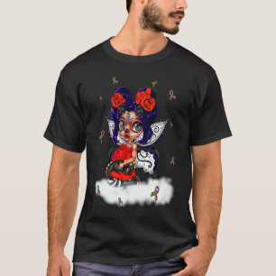 Camiseta Garota Legal da Caveira de Açúcar Dia dos Mortos C