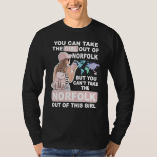 Camiseta Garota Legal da Cidade de Norfolk Orgulhosa Garota