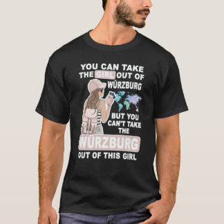 Camiseta Garota Legal da Cidade de Würzburg Orgulhosa Garot