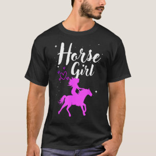 Camiseta Garota Legal de Cavalo Para Mulheres Crianças Aman