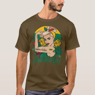 Camiseta Garota Lituana Mulher Lituânia Lituanos Bandeira 