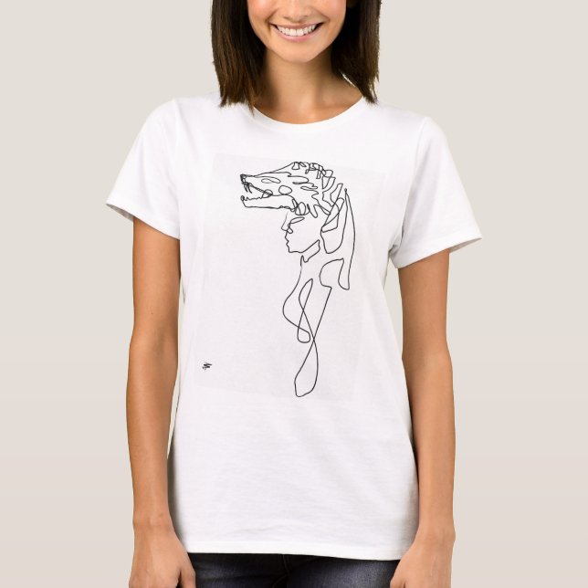 Camiseta garota lobo (Frente)