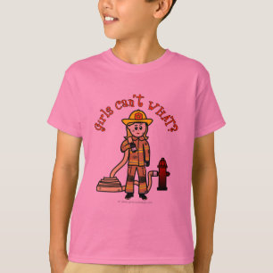 Camiseta Garota Loira de Bombeiros