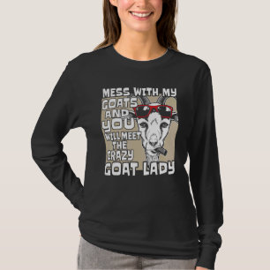 Camiseta Garota Louca De Cabra Dizendo Mulheres