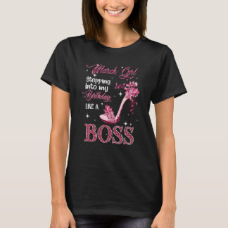 Camiseta Garota Marchando No Meu Aniversário Como Um Chefe