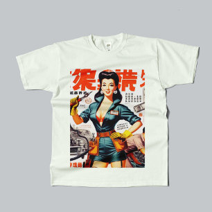 Camiseta Garota Mecânica Japonesa