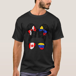Camiseta Garota Metade Canadense Metade Venezuelana Canadá