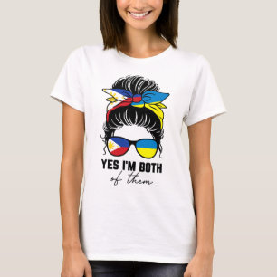 Camiseta Garota Metade Filipina Metade Ucraniana Filipinas