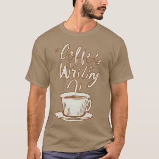 Camiseta garota motivação escrita café retrô