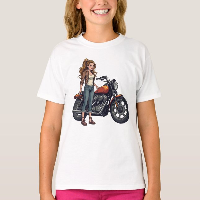 Camiseta Garota Motociclista (Frente)