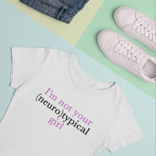 Camiseta Garota Não Neurotípica - Orgulho de Autismo Boni